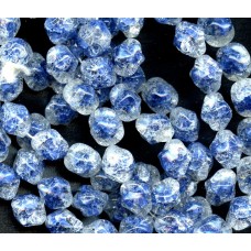 VINTAGE WEST GERMAN SAPPHIRE CRACKLE NUGGETS