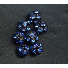 VINTAGE SAPPHIRE BLUE RHINESTONE BEADS