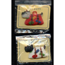 VINTAGE LUCITE SCOTTY DOG PIN