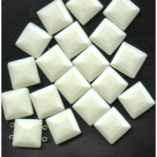 VINTAGE 1920's CREME TWO HOLE SQUARES