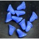 VINTAGE BLUE CALLA LILLY CZECH BEADS