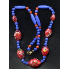 VINTAGE CZECH  MACHINE CUT BEADED NECKLACE