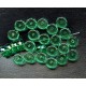 VINTAGE EMERALD GREEN FACETED RONDELLS