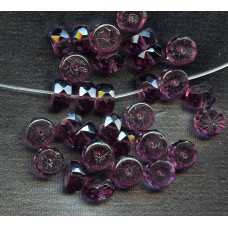 VINTAGE AMETHYST FACETED RONDELLS
