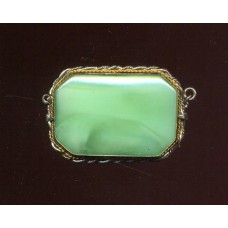 VINTAGE 1920's CENTERPIECE CLASP GREEN