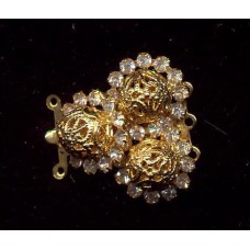 VINTAGE FILIGREE & RHINESTONE CLASP