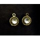 VINTAGE SWAROVSKI STONES SET IN BRASS w/ LOOP