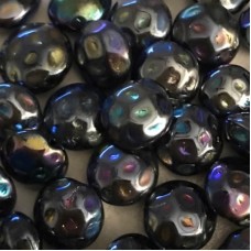 VINTAGE 10mm DIMPLED IRIDESCENT IRIS PANCAKES