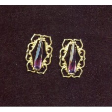 VINTAGE BRASS & AMETHYST CENTERPIECES