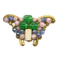 HUGE VINTAGE BUTTERFLY BROOCH