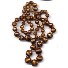 VINTAGE CZECH CARAMEL & CHOCOLATE NECKLACE