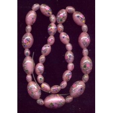 VINTAGE CZECH PINK FLORAL NECKLACE