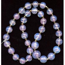 VINTAGE STRAND OF PINK OPALESCENT FOILS