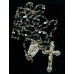 VINTAGE HEMATITE CRYSTAL ROSARY & CASE