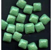 VINTAGE TWO -HOLE 1920's NILE GREEN BEADS