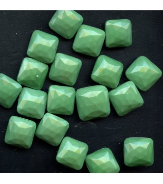 VINTAGE TWO -HOLE 1920's NILE GREEN BEADS