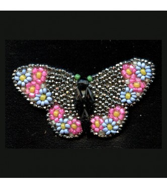 VINTAGE CUT STEEL BUTTERFLY APPLIQUE