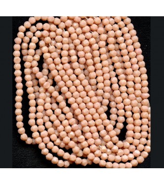 VINTAGE FACETED BLUSH BEADS