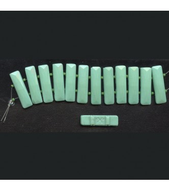 VINTAGE 2 HOLE SEAFOAM GREEN BEADS