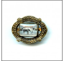  1920's EGYPTIAN REVIVAL STONE w Elephant