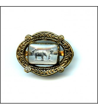  1920's EGYPTIAN REVIVAL STONE w Elephant