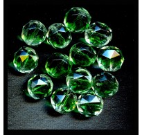 VINTAGE SPARKLING EMERALD CRYSTAL GIVRES