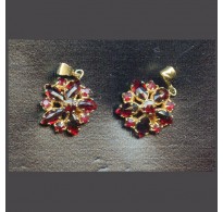 BEAUTIFUL VINTAGE  AUSTRIAN GARNET CRYSTAL DROPS