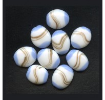 VINTAGE JAPAN WHITE AND BLUE BEADS