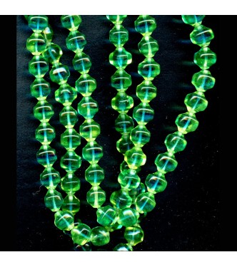 VINTAGE LUMINESCENT GREEN and YELLOW BEADS