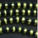 VINTAGE WG  SHINY BLACK AND LIME FOIL BEADS