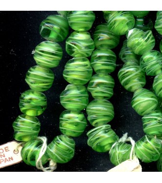 VINTAGE JAPANESE EMERALD SWIRLS