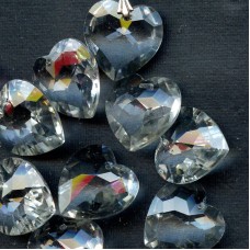 VINTAGE SWAROVSKI SPARKLING FACETED HEARTS