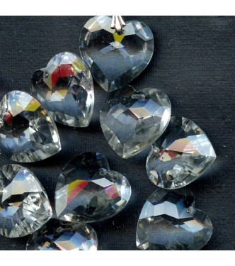 VINTAGE SWAROVSKI SPARKLING FACETED HEARTS