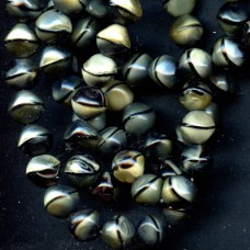 VINTAGE SMOKEY BEIGE SATURN BEADS