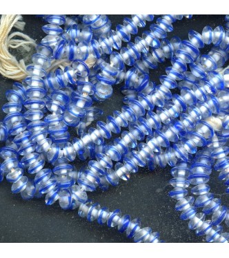 VINTAGE BLUE AND WHITE SPACER BEADS