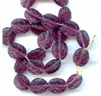 VINTAGE FROSTED PURPLE BEADS