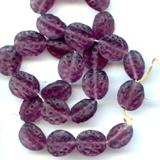 VINTAGE FROSTED PURPLE BEADS