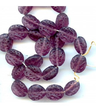 VINTAGE FROSTED PURPLE BEADS