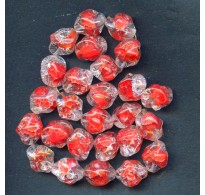 Vintage Red Lipstick Kiss encased in Clear Glass