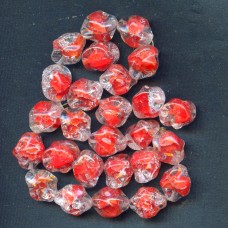 Vintage Red Lipstick Kiss encased in Clear Glass