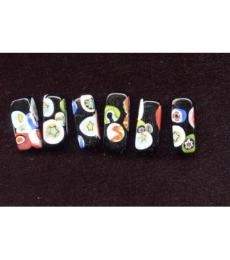 VINTAGE VENETIAN BLACK MILLEFIORI'S