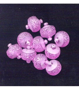 VINTAGE WEST GERMAN LUCITE LILAC LACE BEADS