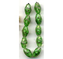 VINTAGE EMERALD SNAKESKIN BEADS