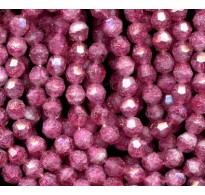 VINTAGE RASPBERRY FACETED CRACKLES