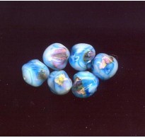 VINTAGE OPALESCENT FOIL EYE BEADS