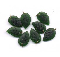 VINTAGE MATTE FOREST GREEN LEAVES