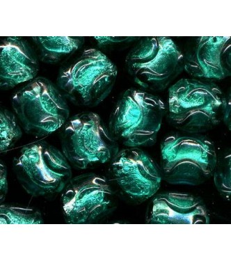 VINTAGE EMERALD FOIL LAMPWORK