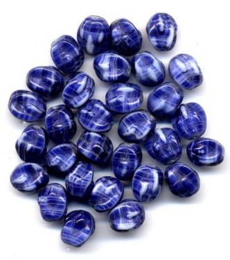 VINTAGE GLASS DENIM BEADS