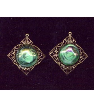 VINTAGE OPALESCENT FILIGREE DROPS