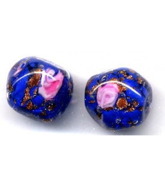 VINTAGE COBALT BLUE VENETIAN FLOATING ROSES